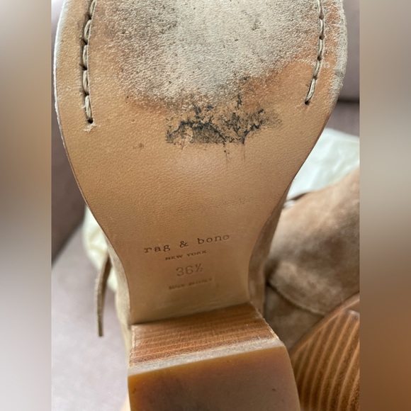 Rag & Bone Harrow Boot in camel suede - Picture 8 of 12